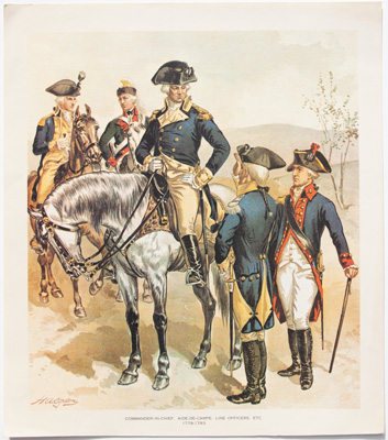 Commander-in-Chief, Aide-de-Camp, Line Officers, etc.
1779-1783 